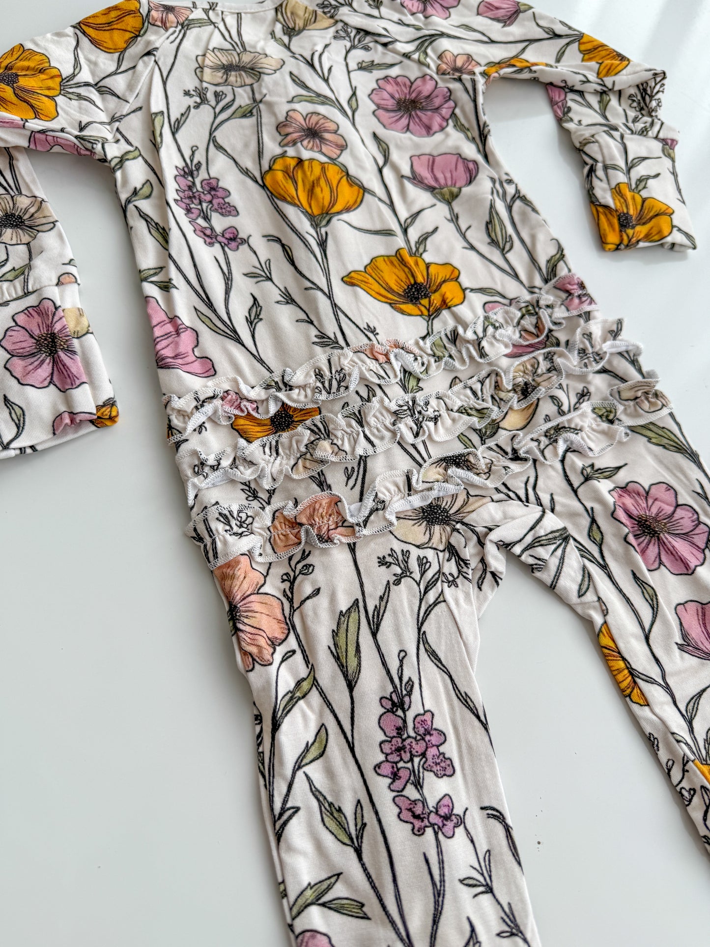 Wild Poppies Ruffle Bamboo Zippy