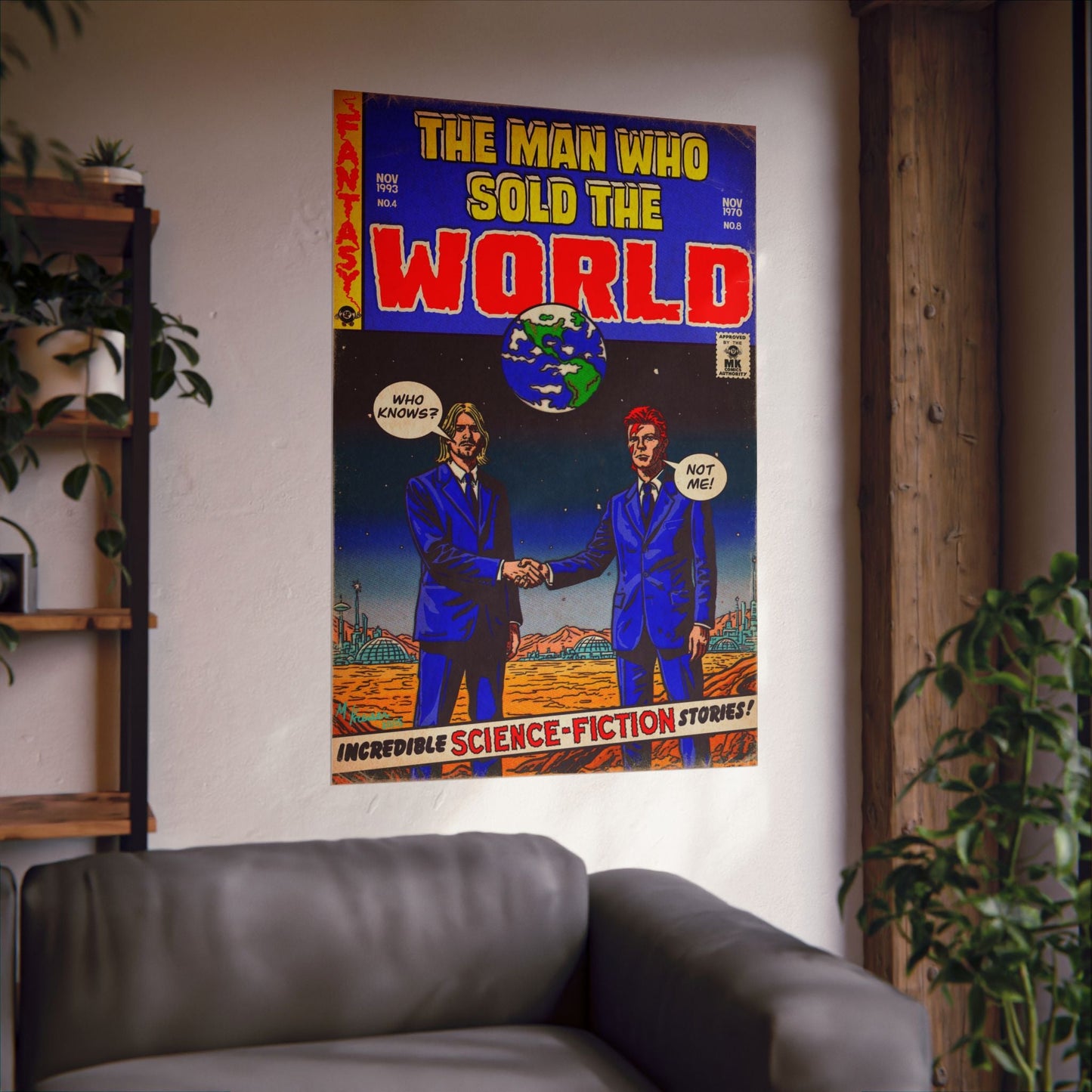 The Man Who Sold The World - Bowie & Cobain - Vertical Matte Posters