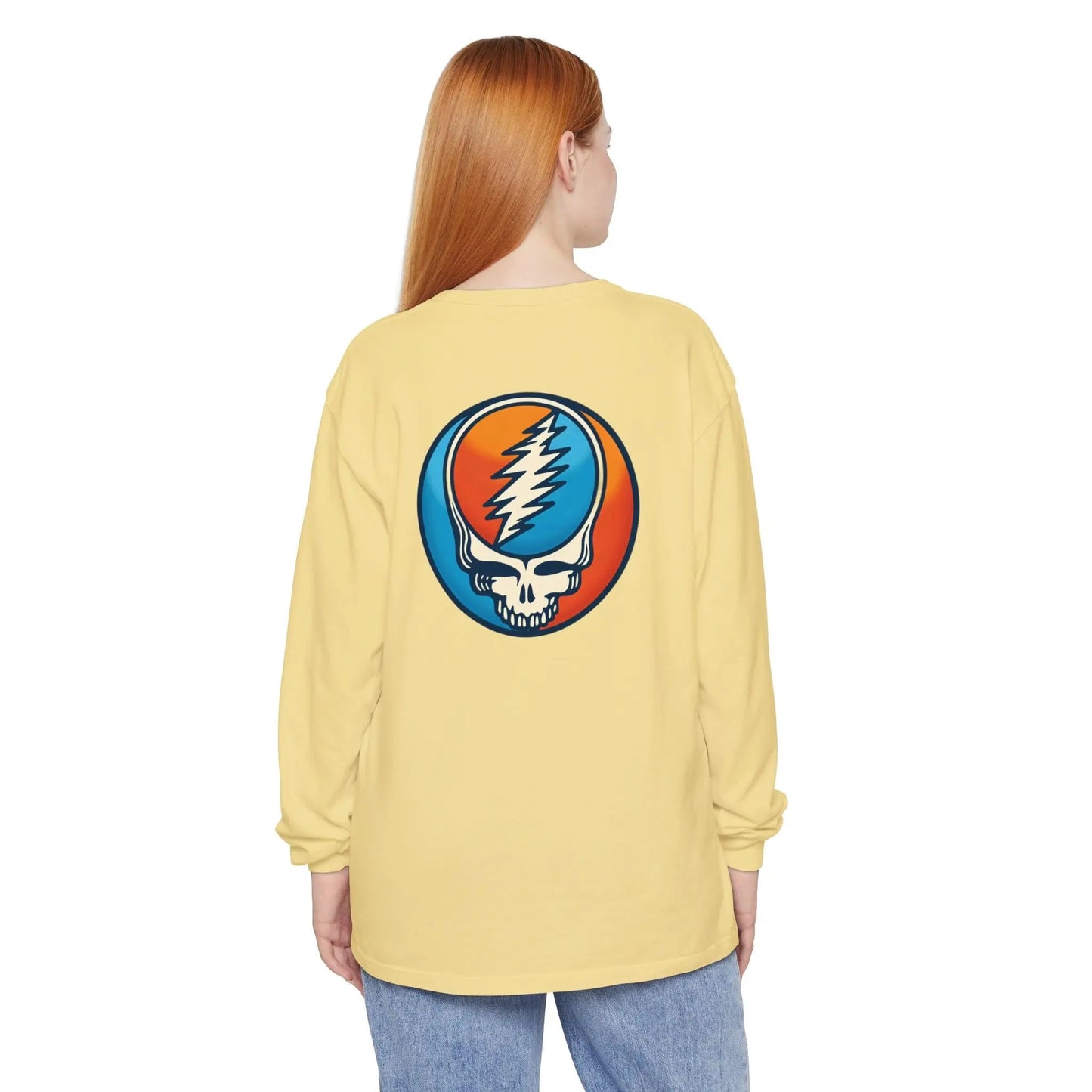 Twisted Stealie Garment-dyed Long Sleeve T-Shirt Vineyard Collection
