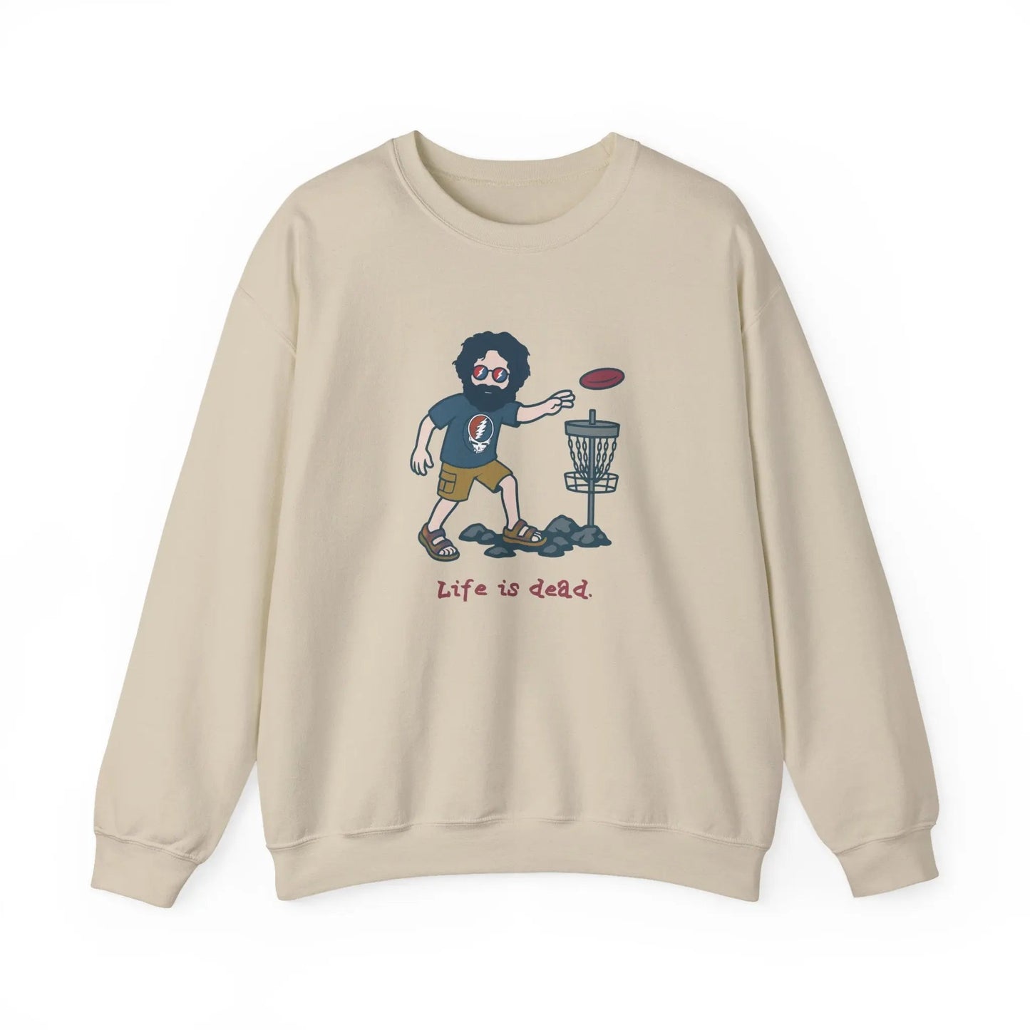 Disc Golfin' Jerry Life is dead Crewneck Sweatshirt