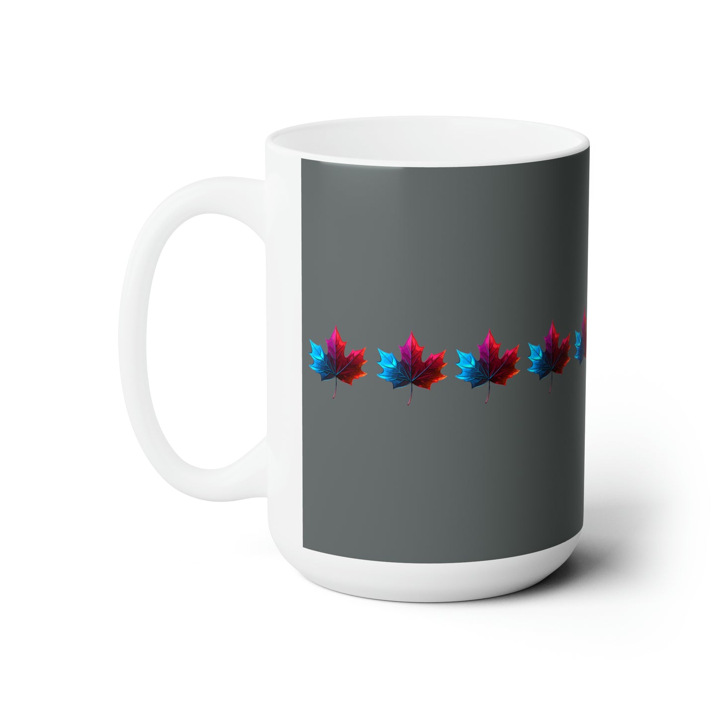 Canada Maple Leaf design Dark grey Christmas Ceramic Mug 15oz