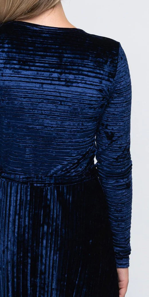 Belted Midi Dress Long Sleeve Fit and Flare Dress