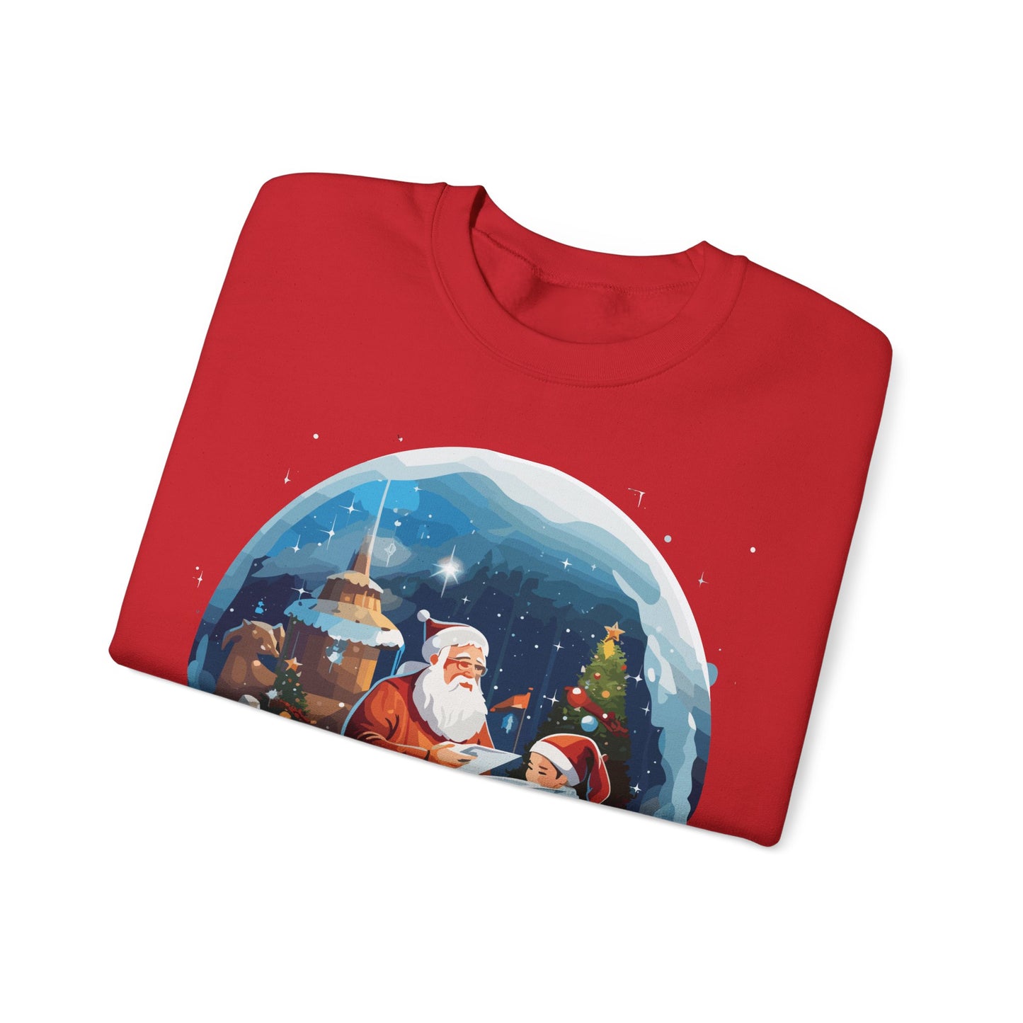 Santa reading book with people in space - Christmas Shirt, Holiday Xmas Shirt, Merry Christmas, Holiday Xmas, Unisex Xmas Shirt, Christmas Sweatshirt, Christmas Apparel, Xmas Celebration Shirt, Matching Family Outfits, Christmas Gifts