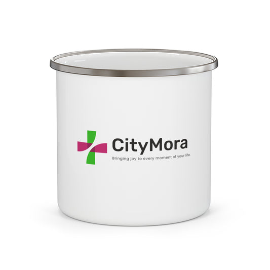 Citymora Enamel Camping Mug, Rustic Adventure Mug, Camping Gift, Outdoor Coffee Cup, Trail Companion, Nature Lover Mug