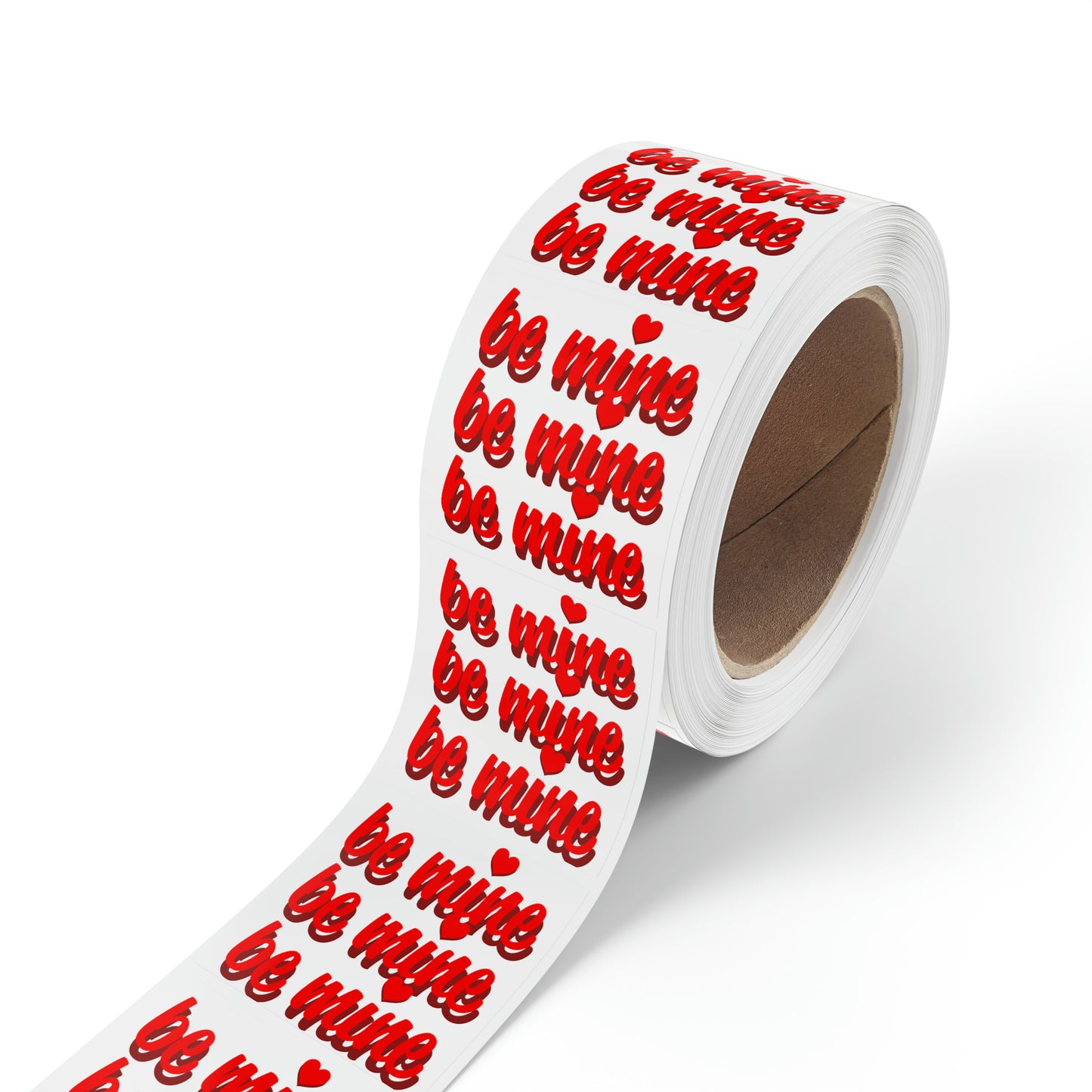 Valentine's day Be mine Square Sticker Label Roll