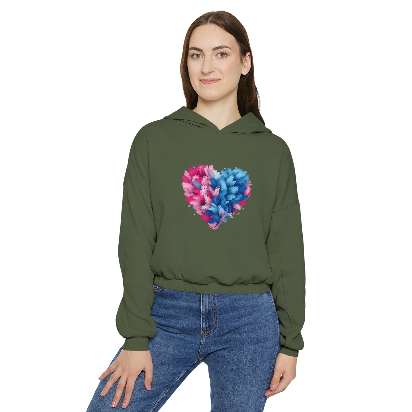 Valentine's best Gift, Women's Cinched Bottom Hoodie
