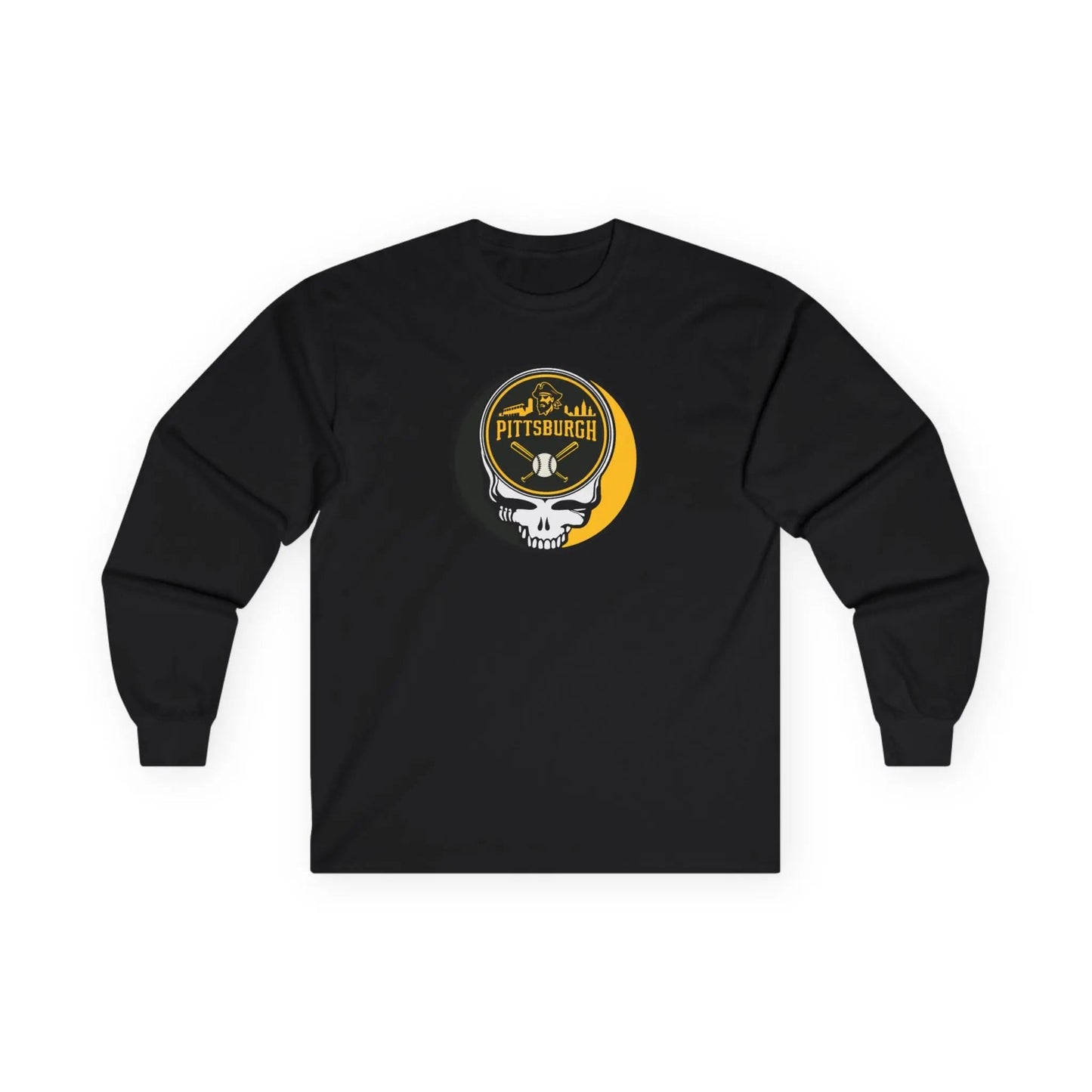Grateful Dead Long Sleeve Tee Ultra-Cotton Pittsburgh Baseball Edition The Ballpark Collection