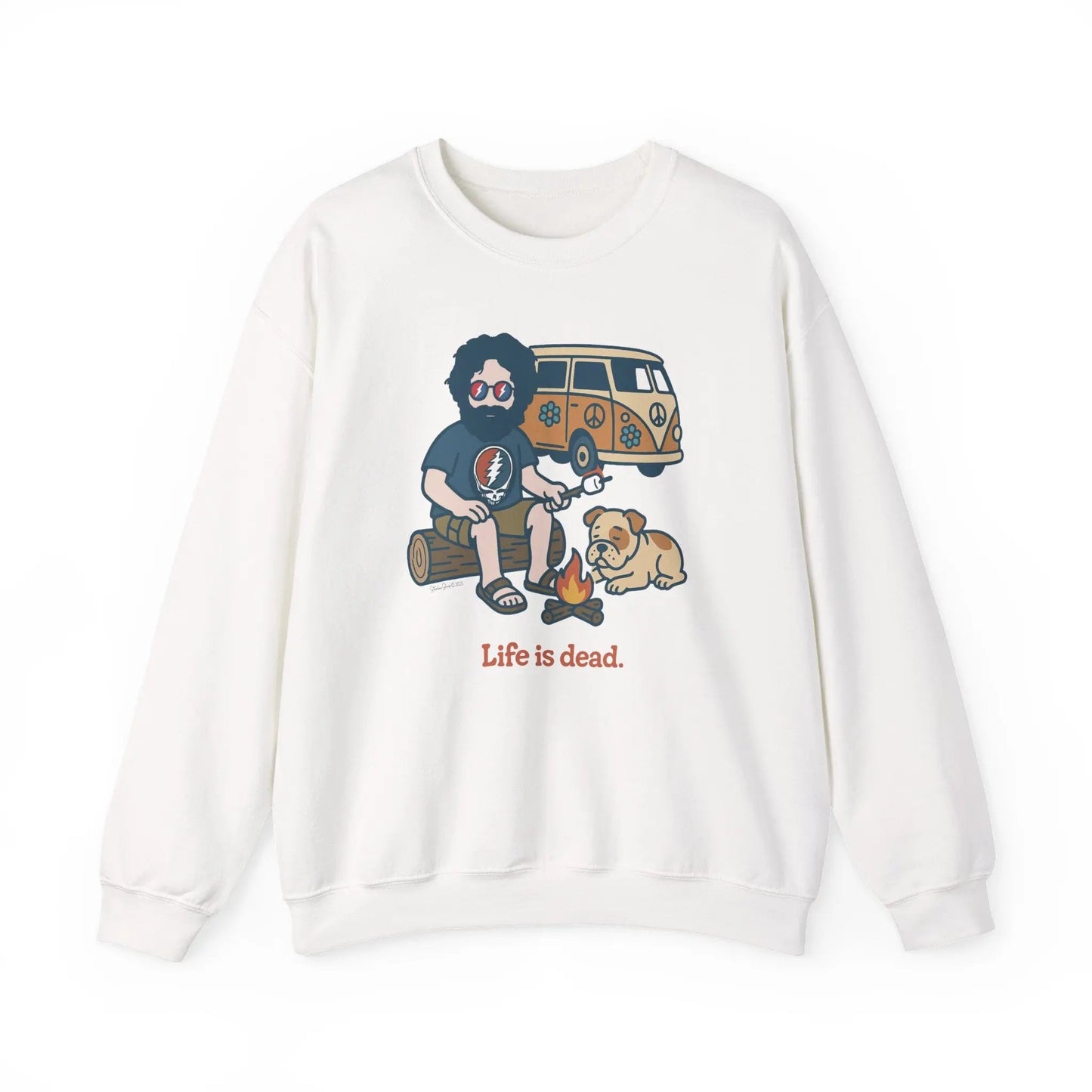 Jerry and Frank are Camping Life is dead Crewneck Sweatshirt Gildan