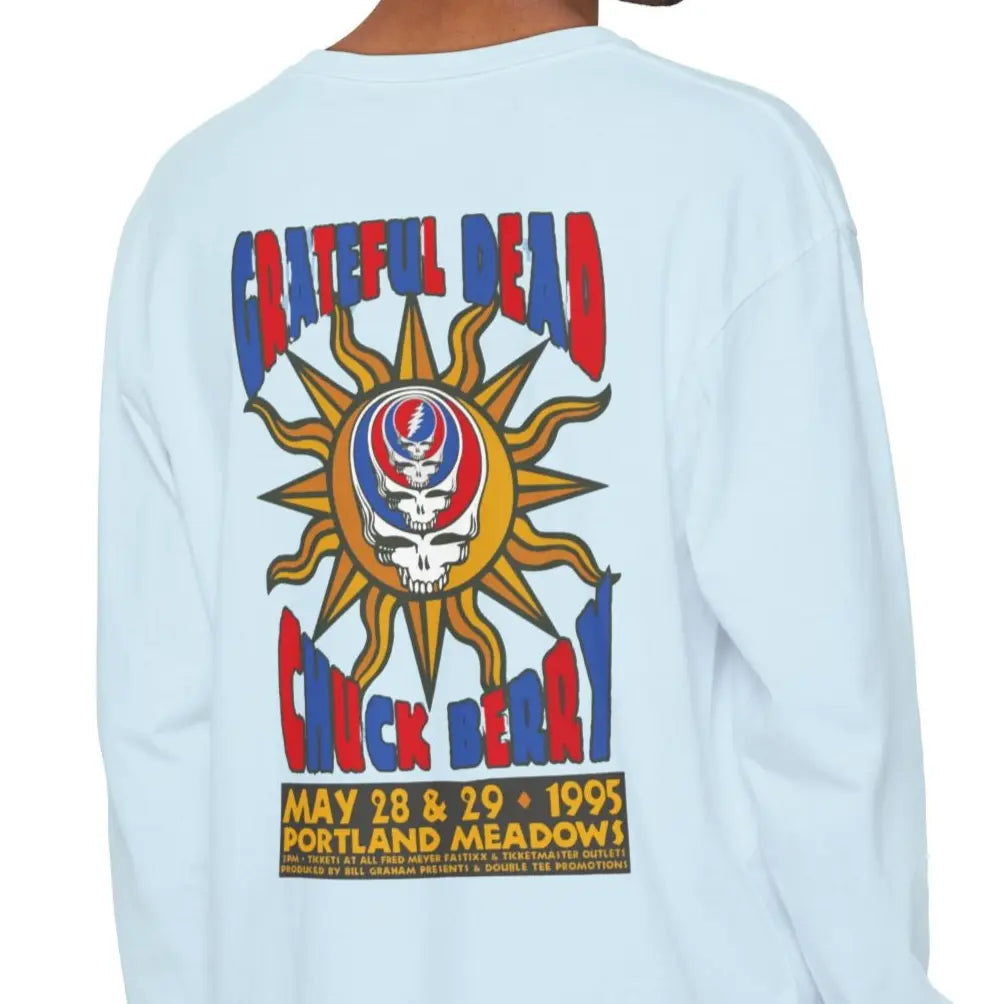 Grateful Dead and Chuck Berry Two-Sided Garment-Dyed Long Sleeve Tee Vineyard Collection