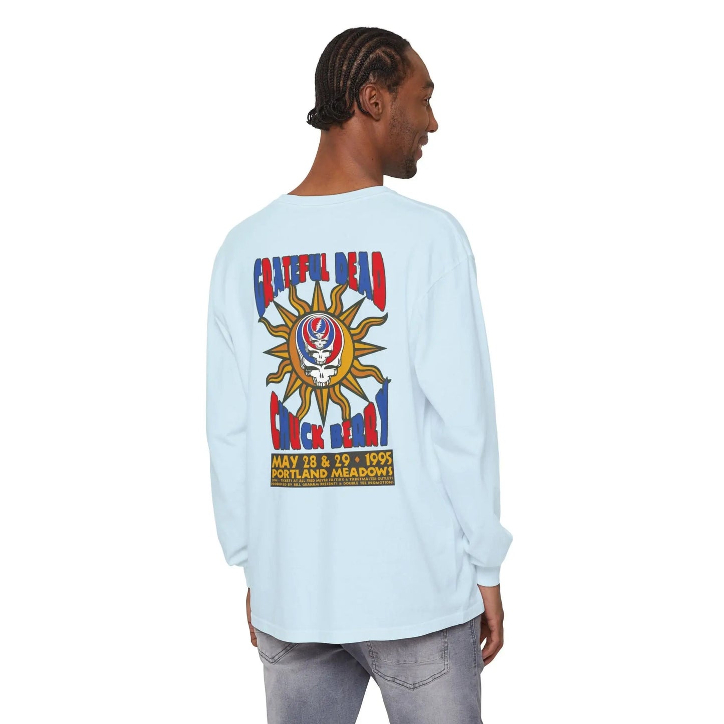 Grateful Dead and Chuck Berry Two-Sided Garment-Dyed Long Sleeve Tee Vineyard Collection