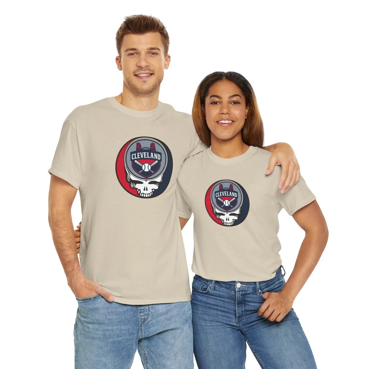 Grateful Dead Steal Your Face T-Shirt Cleveland Guardians Baseball Edition