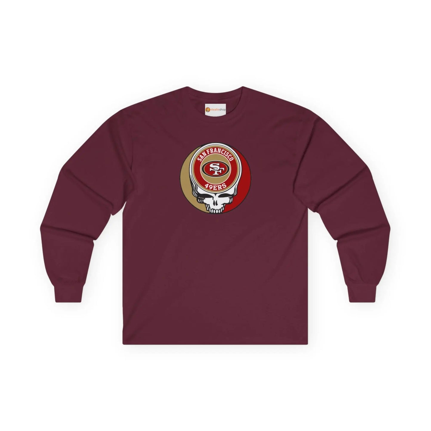 Grateful Dead Long Sleeve Tee Ultra-Cotton San Francisco 49ers The Gridiron Collection