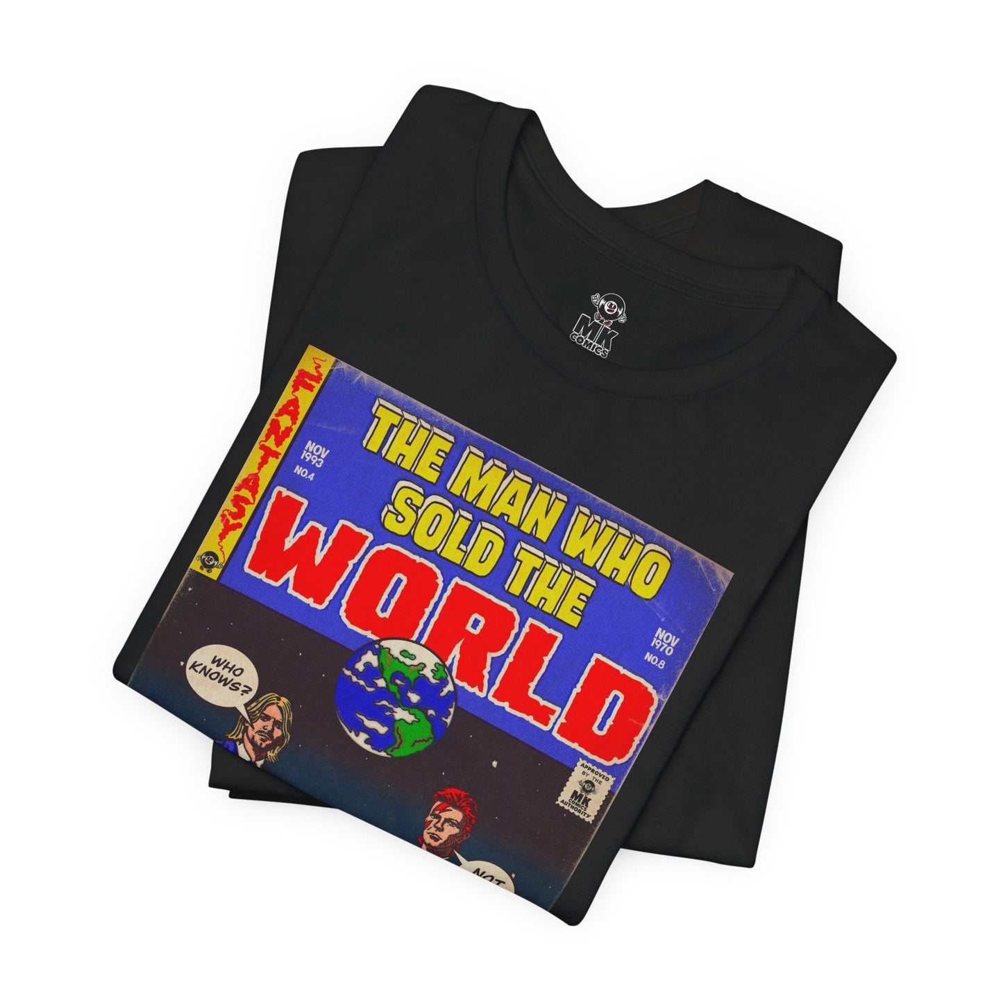 Bowie & Cobain The Man Who Sold the World Jersey Short Sleeve Tee Unisex