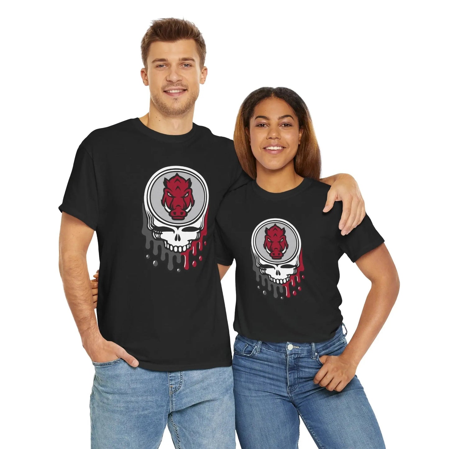 Arkansas Razorbacks Grateful Dead Steal Your Face T-Shirt The Gridiron Collection