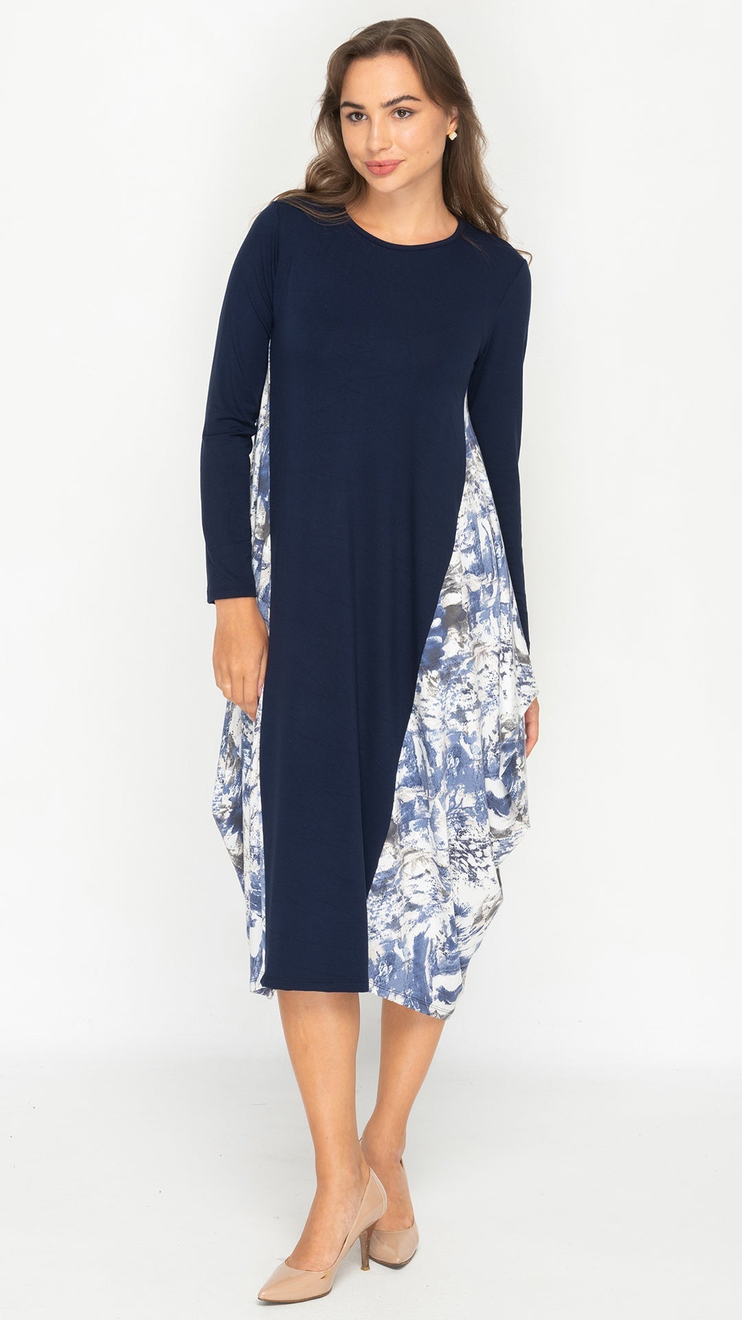 Boho Soft Bamboo Jersey Oversized Side Panel Dress