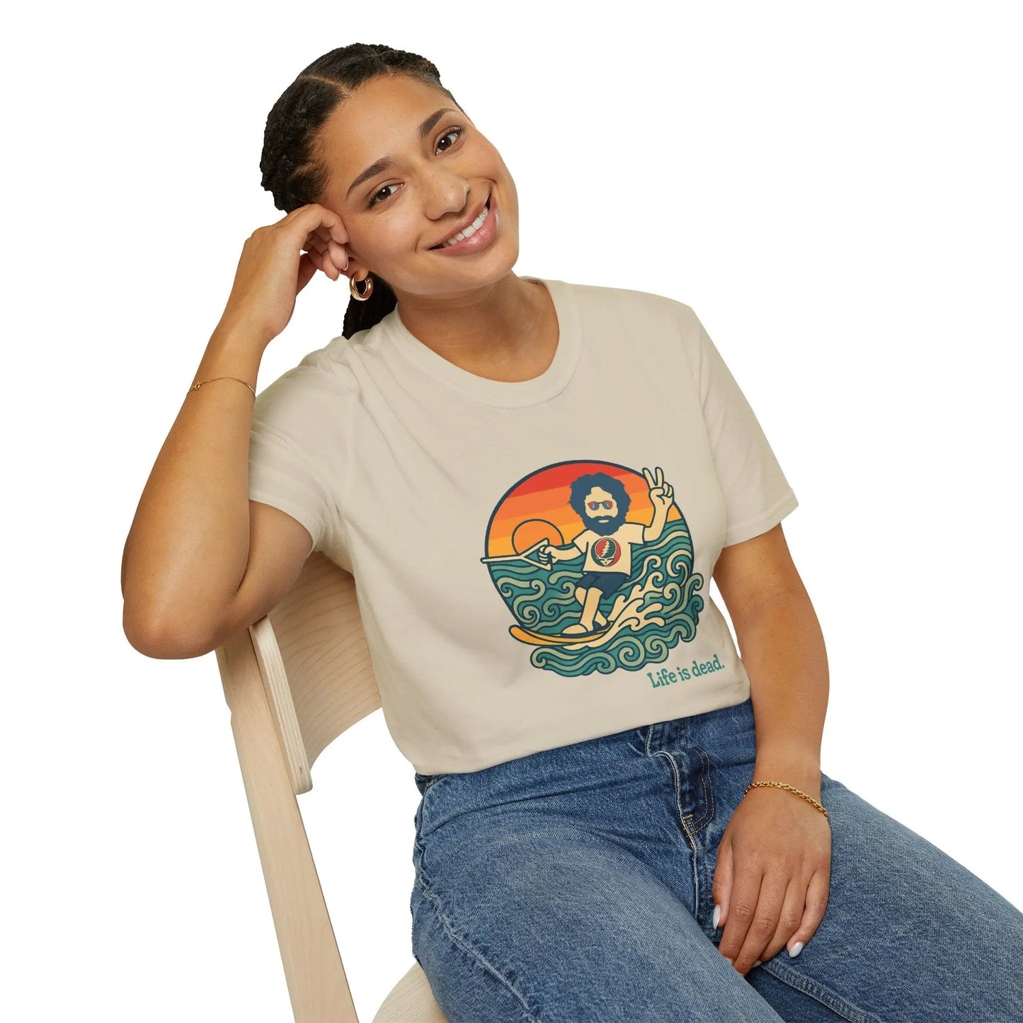 Life is Dead Jerry's Ridin' The Wake T-Shirt Grateful Dead