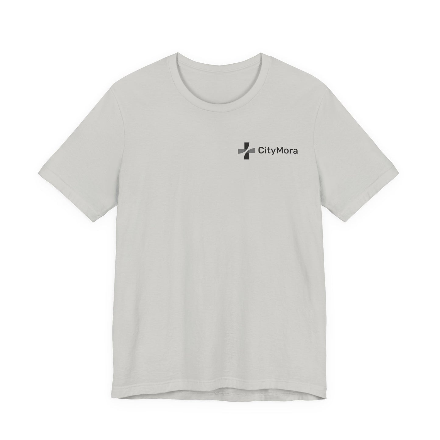 Casual Unisex Tee - 'CityMora' Motivational Short Sleeve Shirt - Black