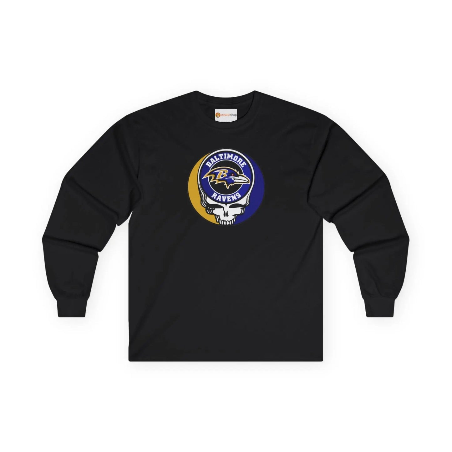 Baltimore Ravens Grateful Dead Long Sleeve Ultra-Cotton Tee The Gridiron Collection