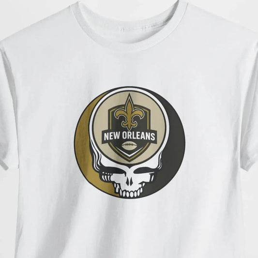 New Orleans Saints Steal Your Face T-Shirt Football Edition Grateful Dead NFL