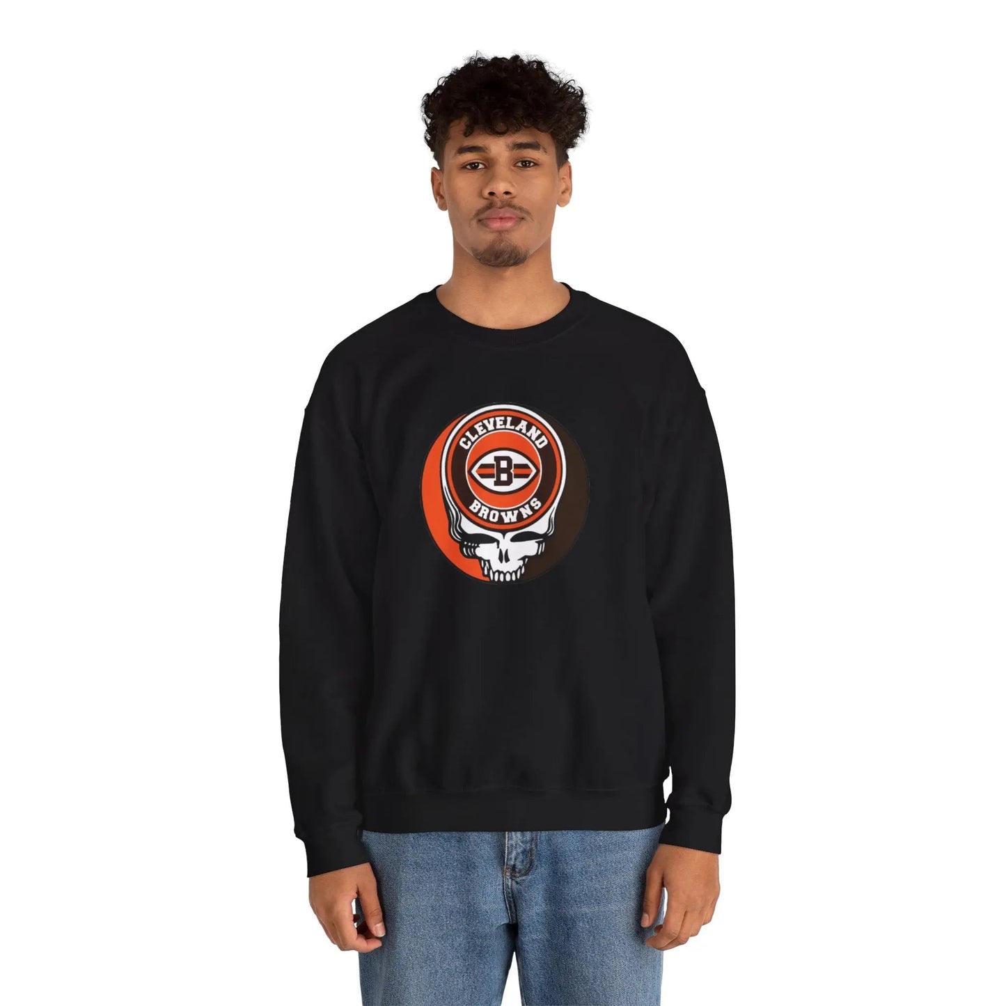 Grateful Dead Stealie Cleveland Browns Crewneck Sweatshirt The Gridiron Collection