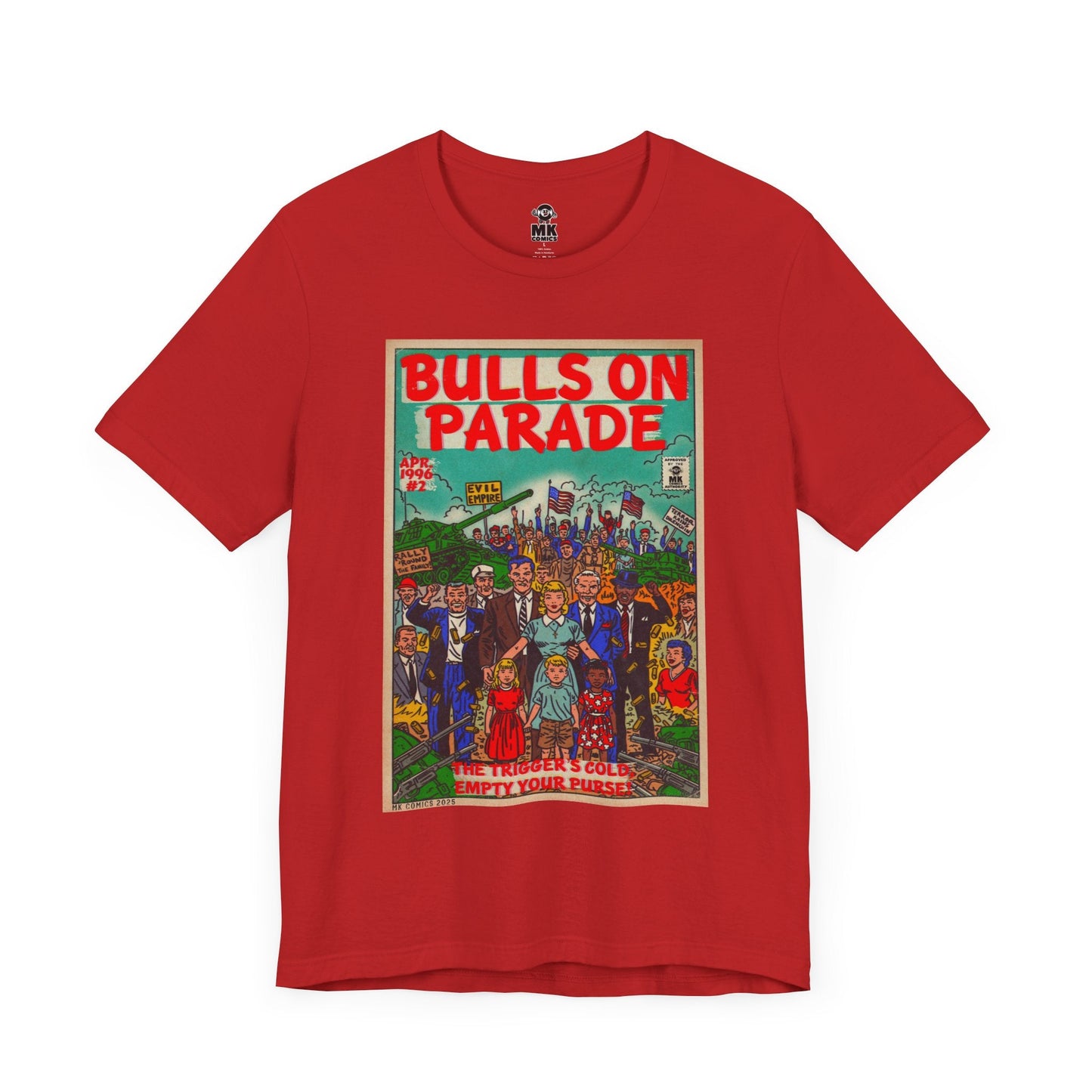 Jersey Short Sleeve Tee Lightweight Airlume Cotton Bulls Parade Bella+Canvas