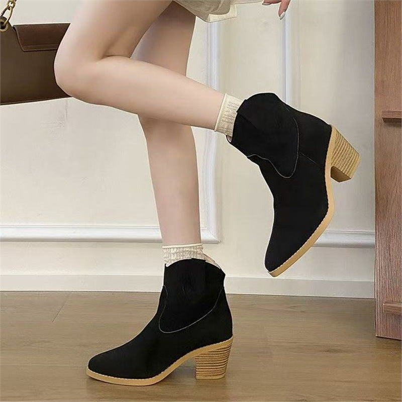 Retro Sock Cuff Stylish Ankle Booties Women’s Stepique