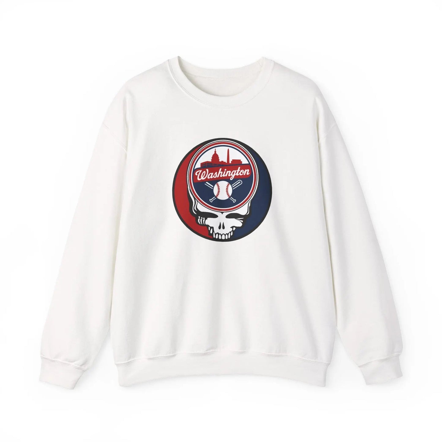 Washington Baseball Edition Grateful Dead Stealie Crewneck Sweatshirt The Ballpark Collection