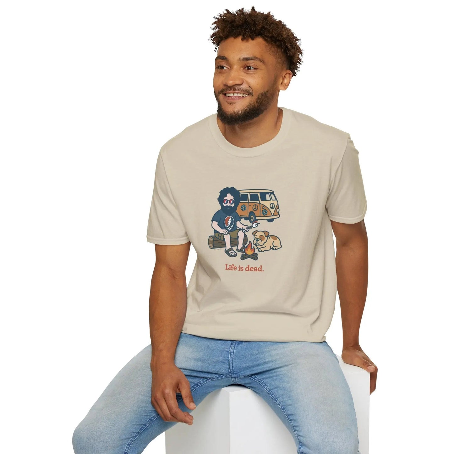 Grateful Dead Life is Dead Soft-Style T-Shirt Campin' Jerry