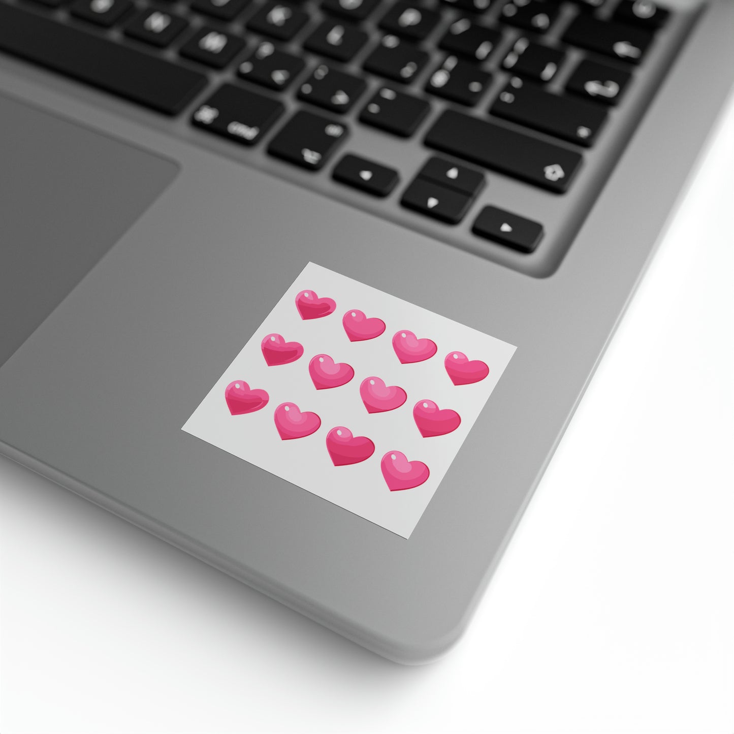 Valentine's day pink hearts shape Square Sticker Label Rolls
