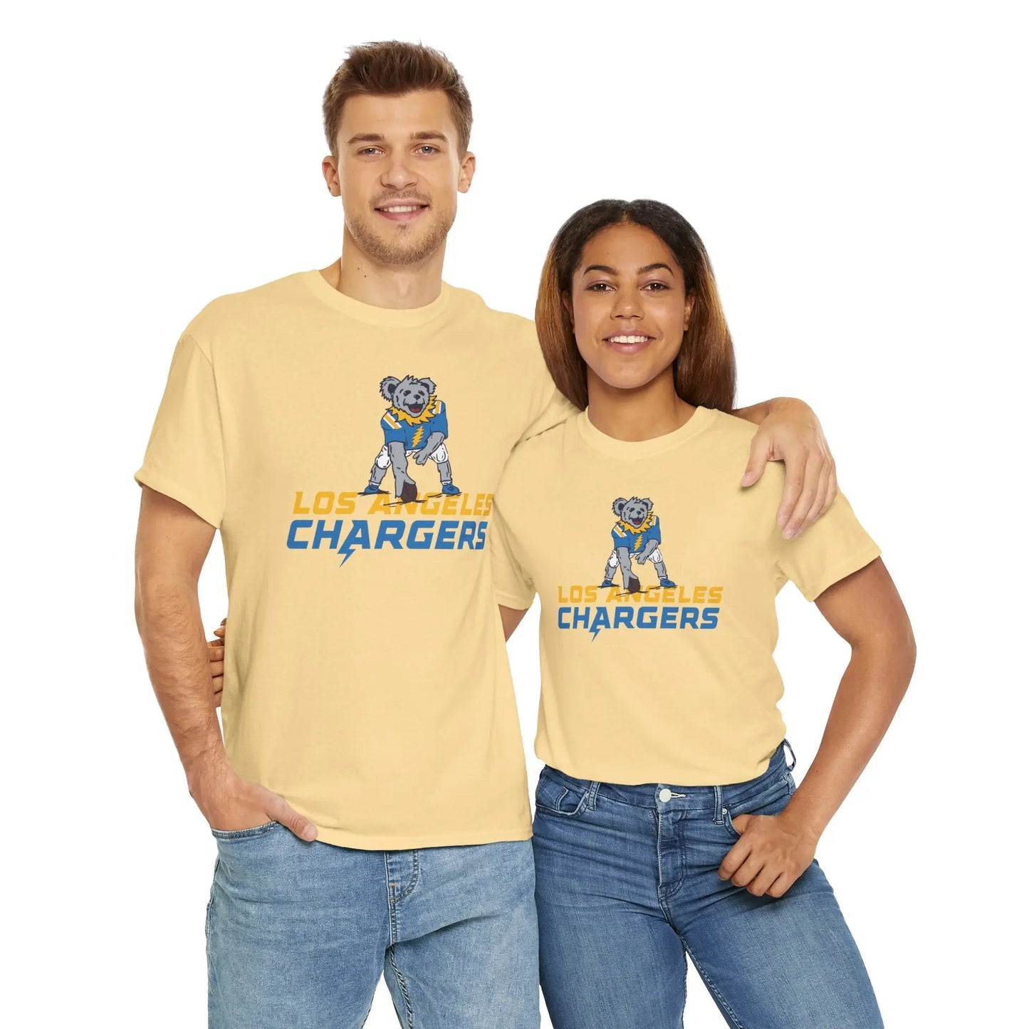 Los Angeles Chargers Dancing Bear Grateful Dead T-Shirt The Gridiron Collection