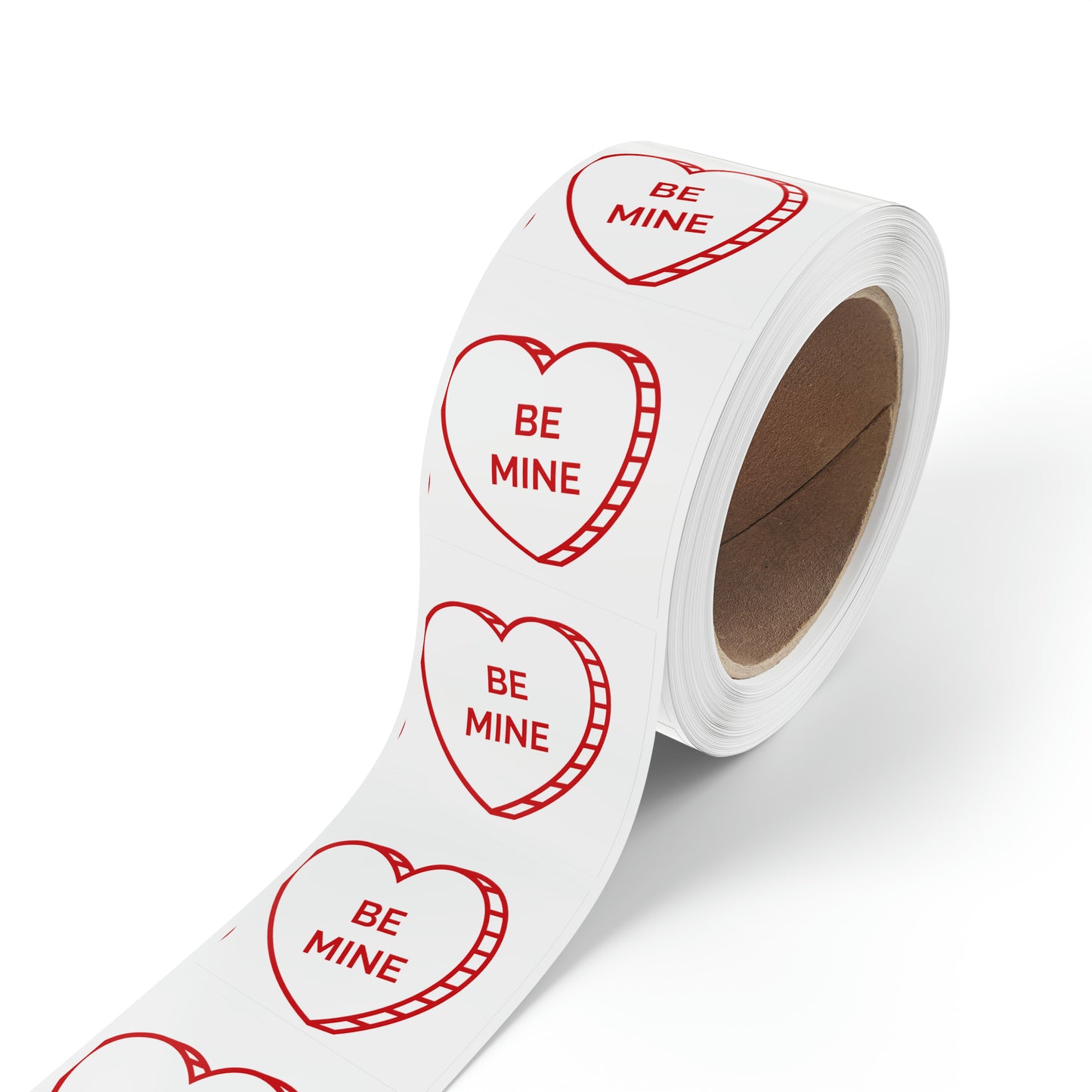 Valentine's day Be mine heart Square Sticker Label Roll