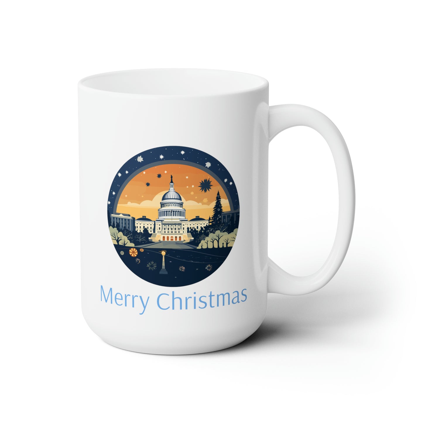 Washington D.C in Christmas decorations Ceramic Mug 15oz