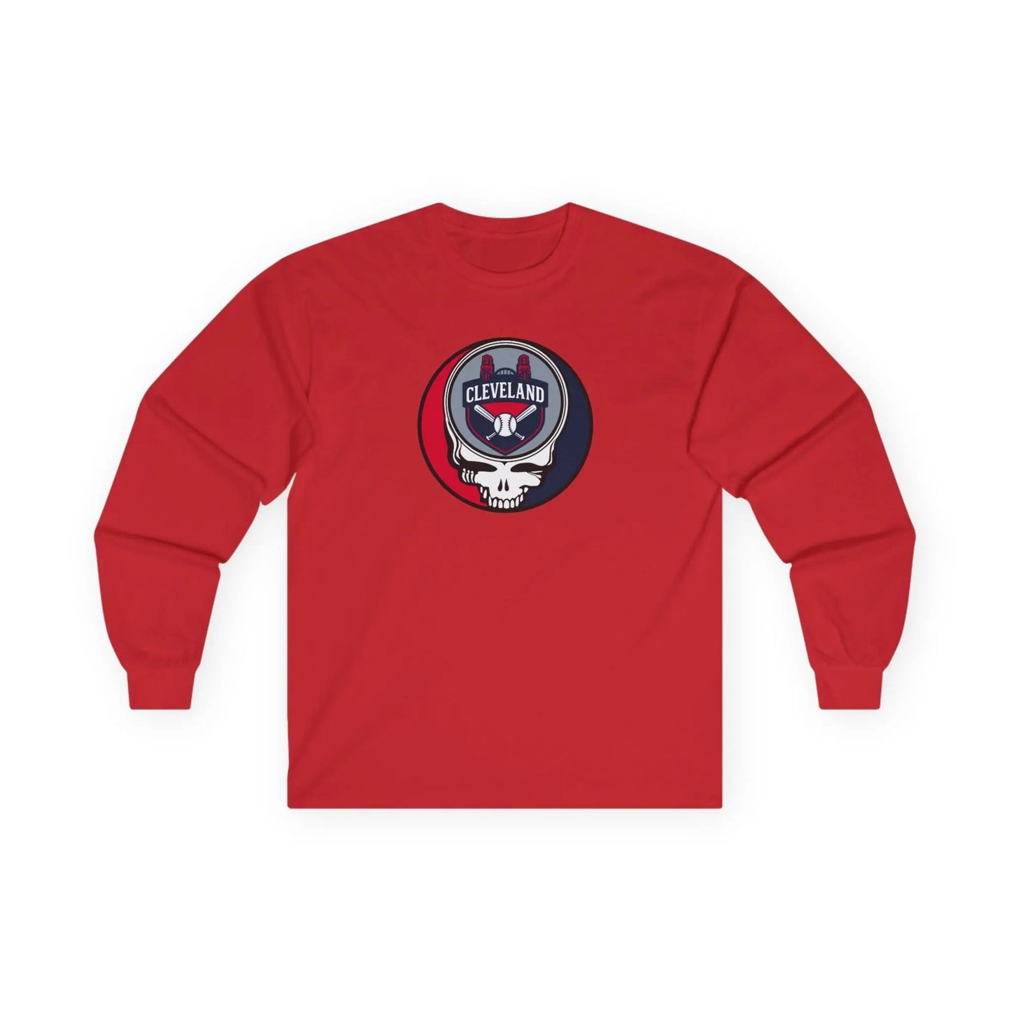 Ultra-Cotton Classic Stealie Long Sleeve Tee Cleveland Baseball Edition MLB