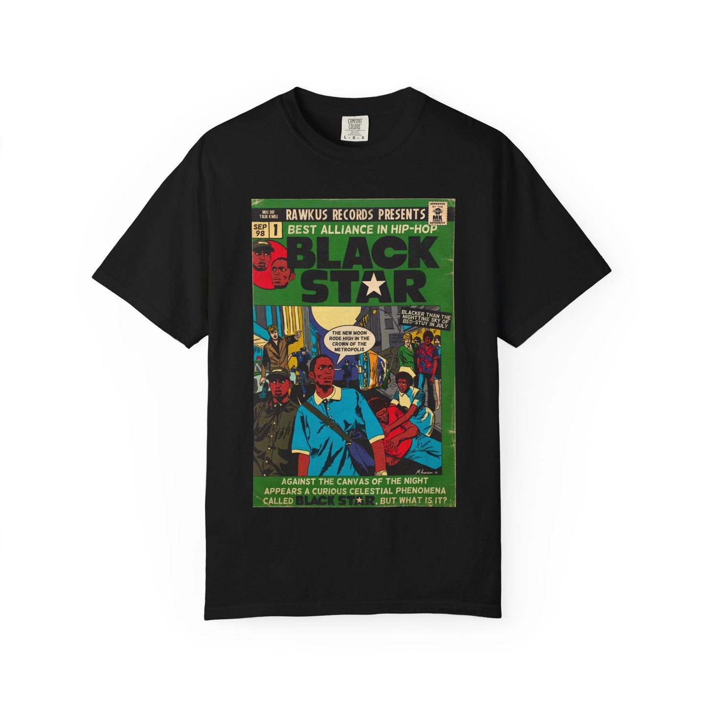 Black Star Unisex Comfort Colors T-shirt 100% Ring-Spun Cotton