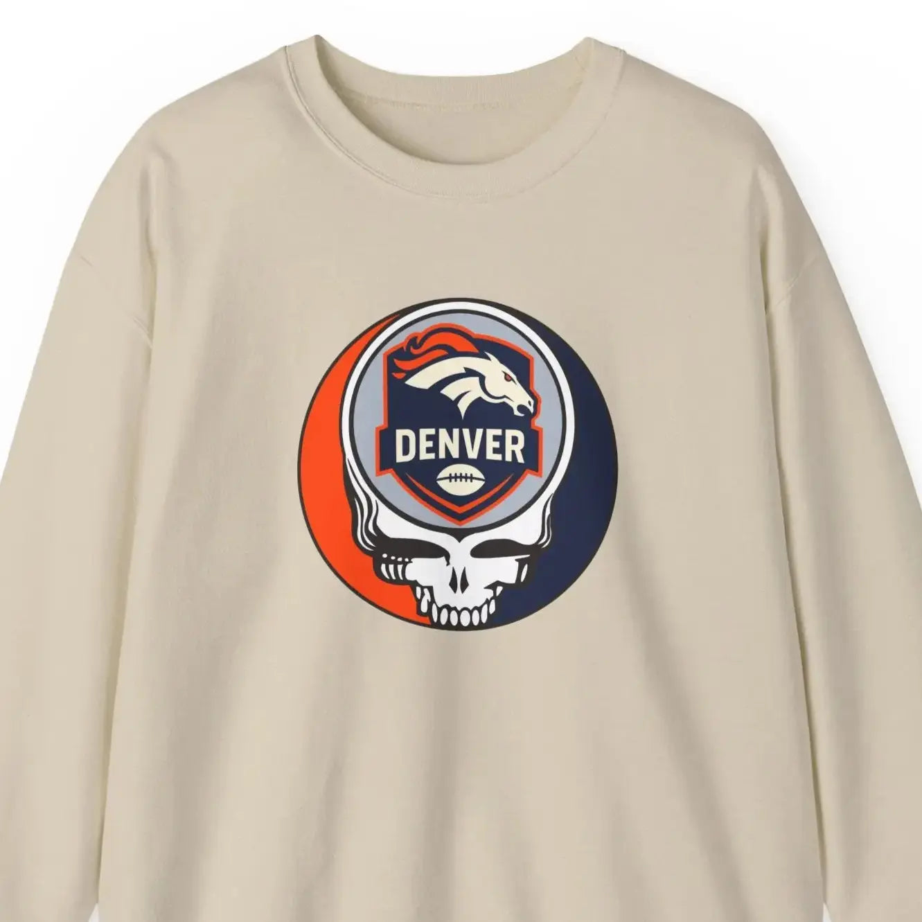 Denver Broncos Grateful Dead Stealie Unisex Crewneck Sweatshirt The Gridiron Collection NFL