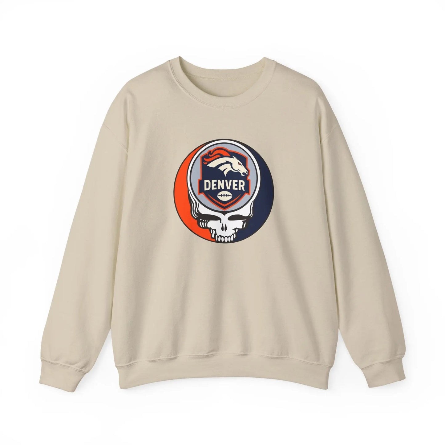 Denver Broncos Grateful Dead Stealie Unisex Crewneck Sweatshirt The Gridiron Collection NFL