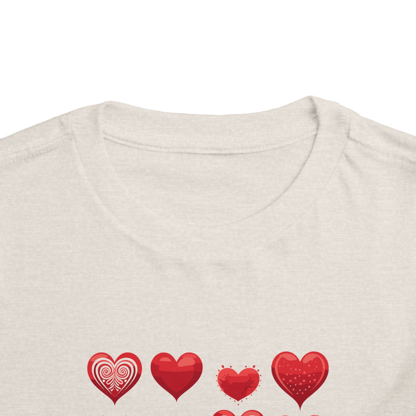 Red hearts shape design Toddler Short Sleeve Tee