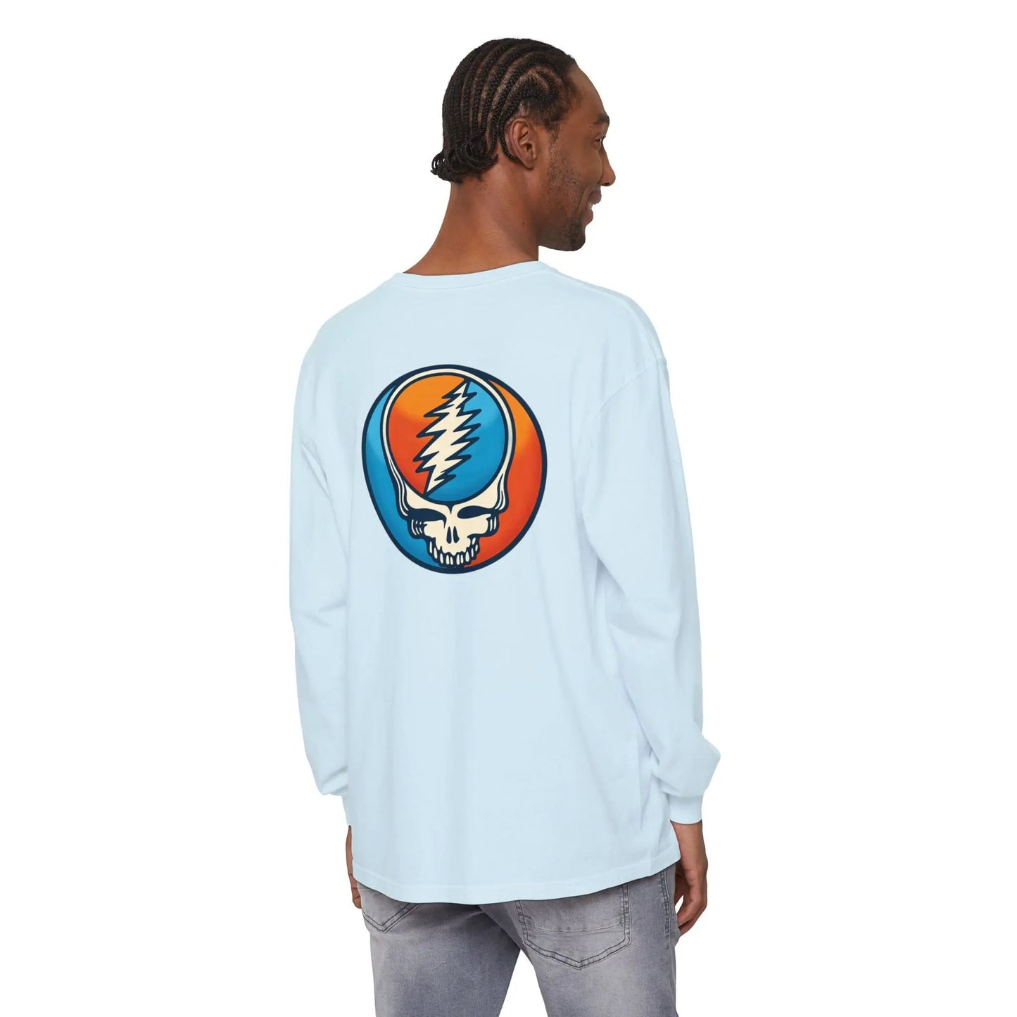 Twisted Stealie Garment-dyed Long Sleeve T-Shirt Vineyard Collection