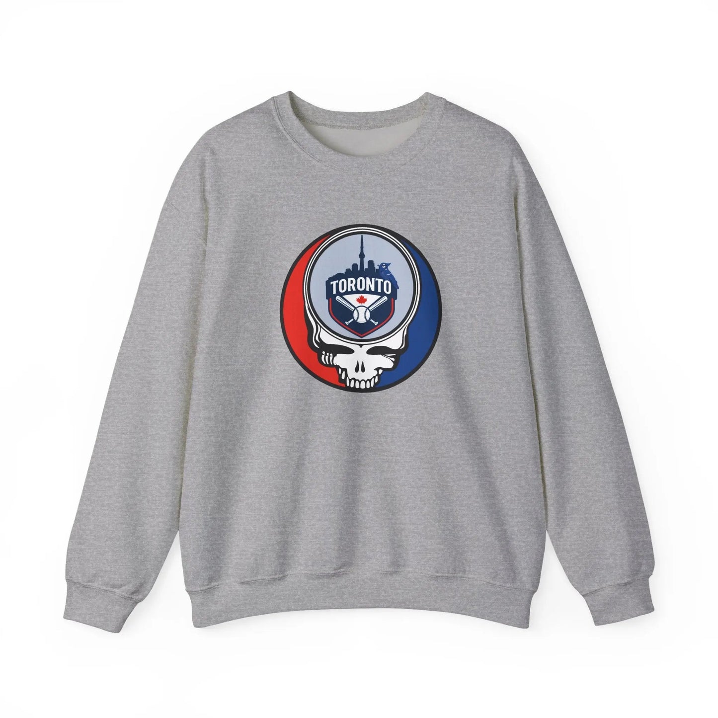 Grateful Dead Stealie Crewneck Sweatshirt Toronto Baseball Edition MLB