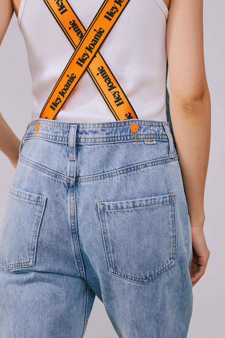 Mid-weight Denim High-rise Overalls Just For Fun HJ101