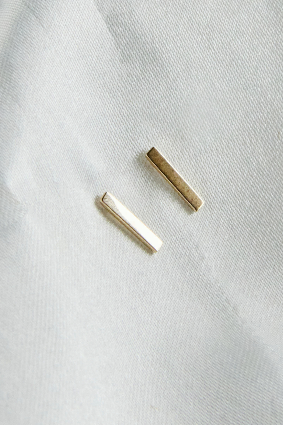 14k Yellow Gold 8mm Bar Studs Enna Studs