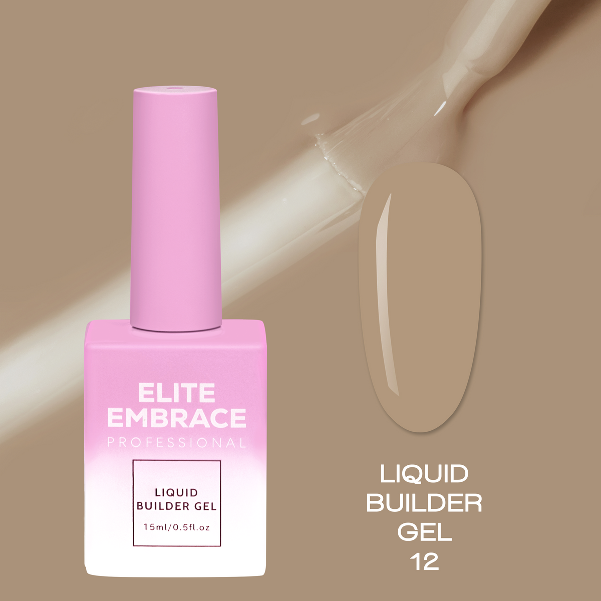 Liquid Builder Gel Hard Strength Professional Nail Builder ELITE EMBRACE