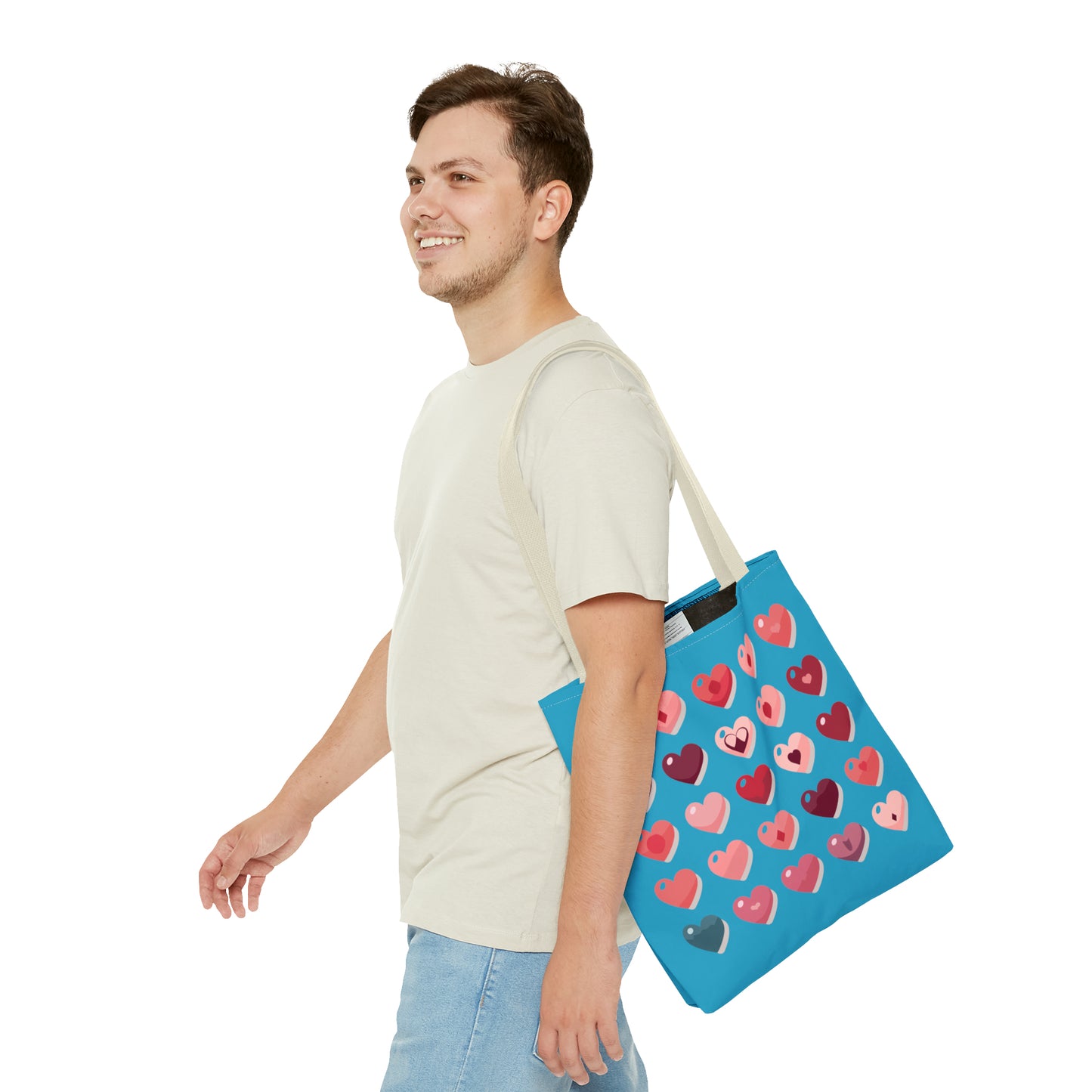 Valentine's Turquoise Tote Bag (AOP)