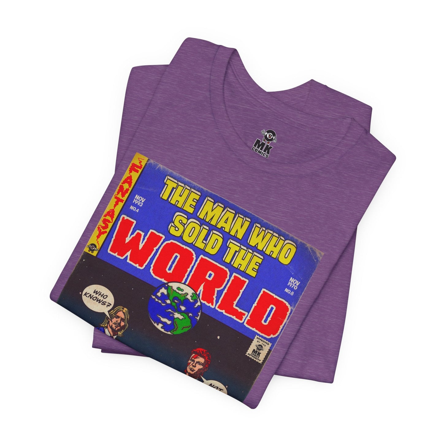 Bowie & Cobain The Man Who Sold the World Jersey Short Sleeve Tee Unisex