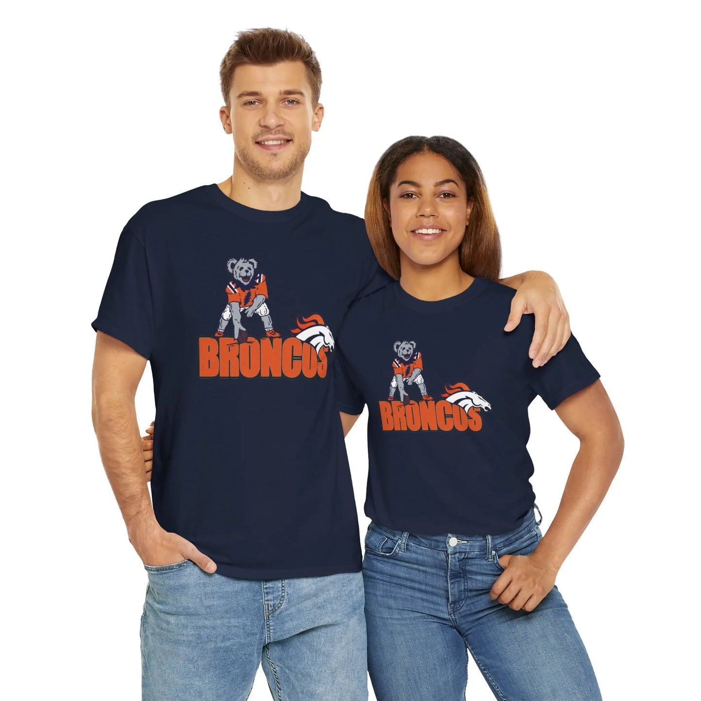 Denver Broncos Dancing Bear Grateful Dead T-Shirt NFL The Gridiron Collection