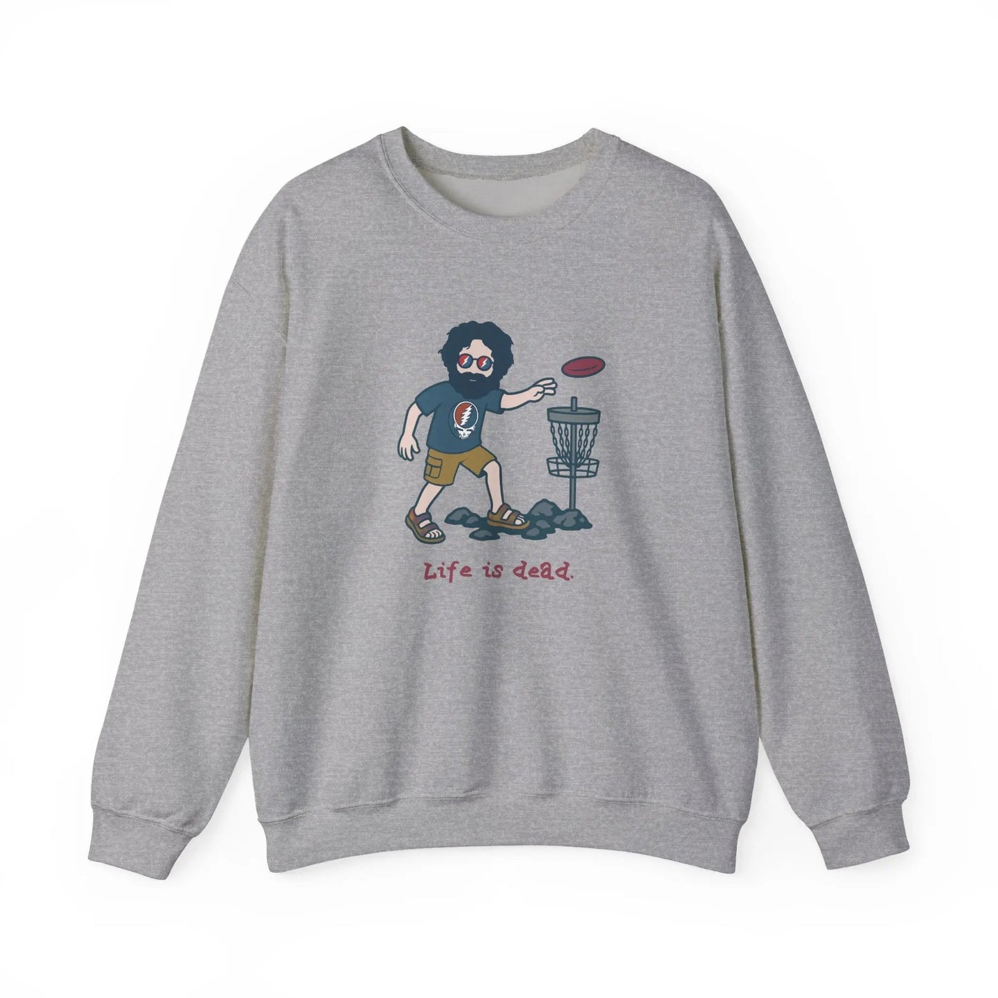 Disc Golfin' Jerry Life is dead Crewneck Sweatshirt