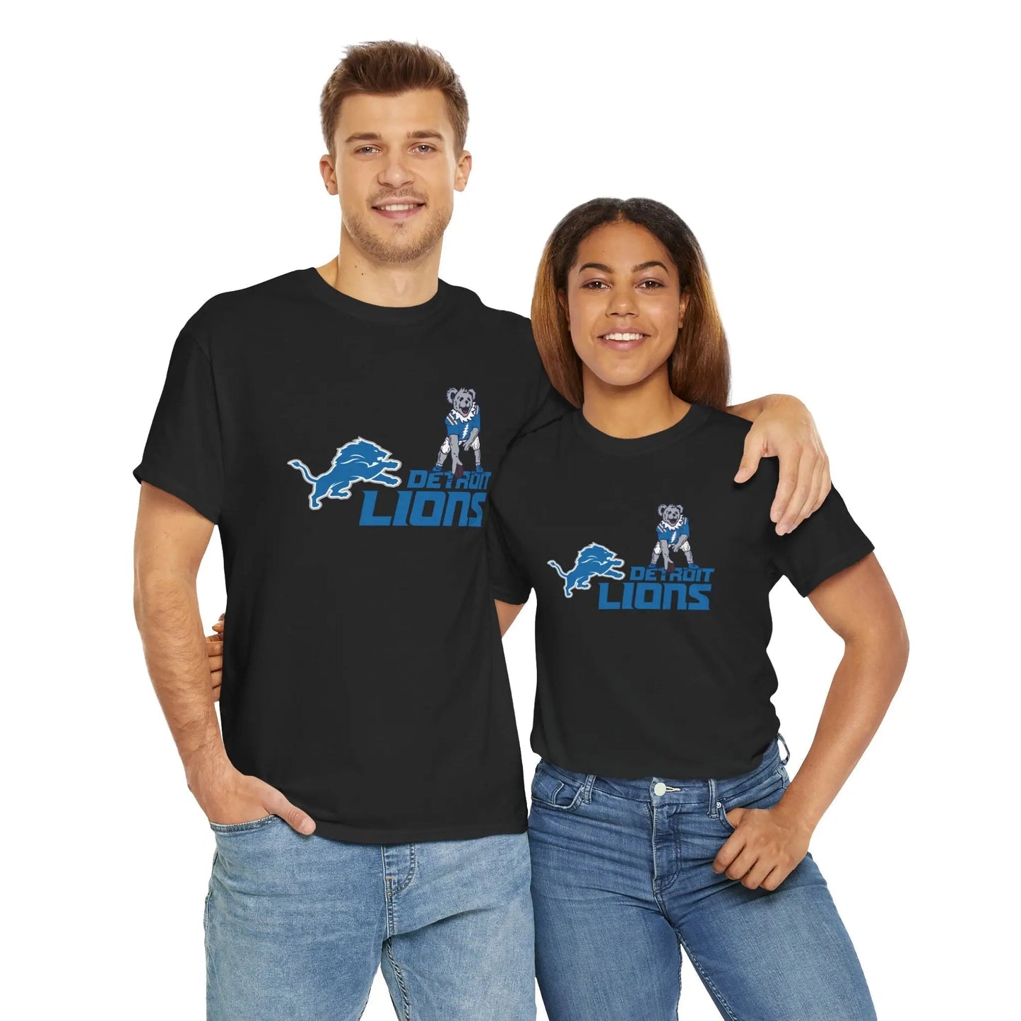 Detroit Lions Dancing Bear Grateful Dead T-Shirt NFL The Gridiron Collection
