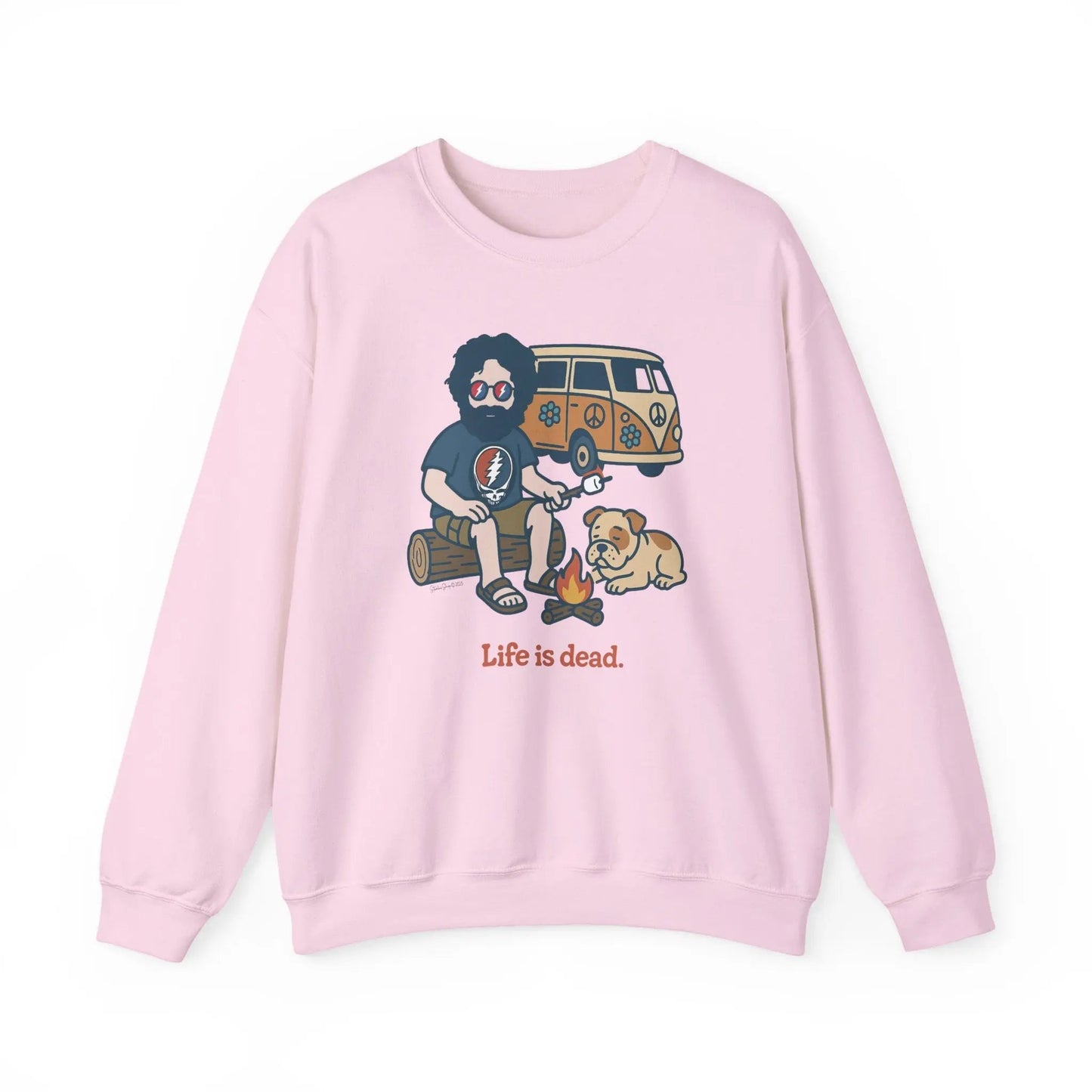 Jerry and Frank are Camping Life is dead Crewneck Sweatshirt Gildan