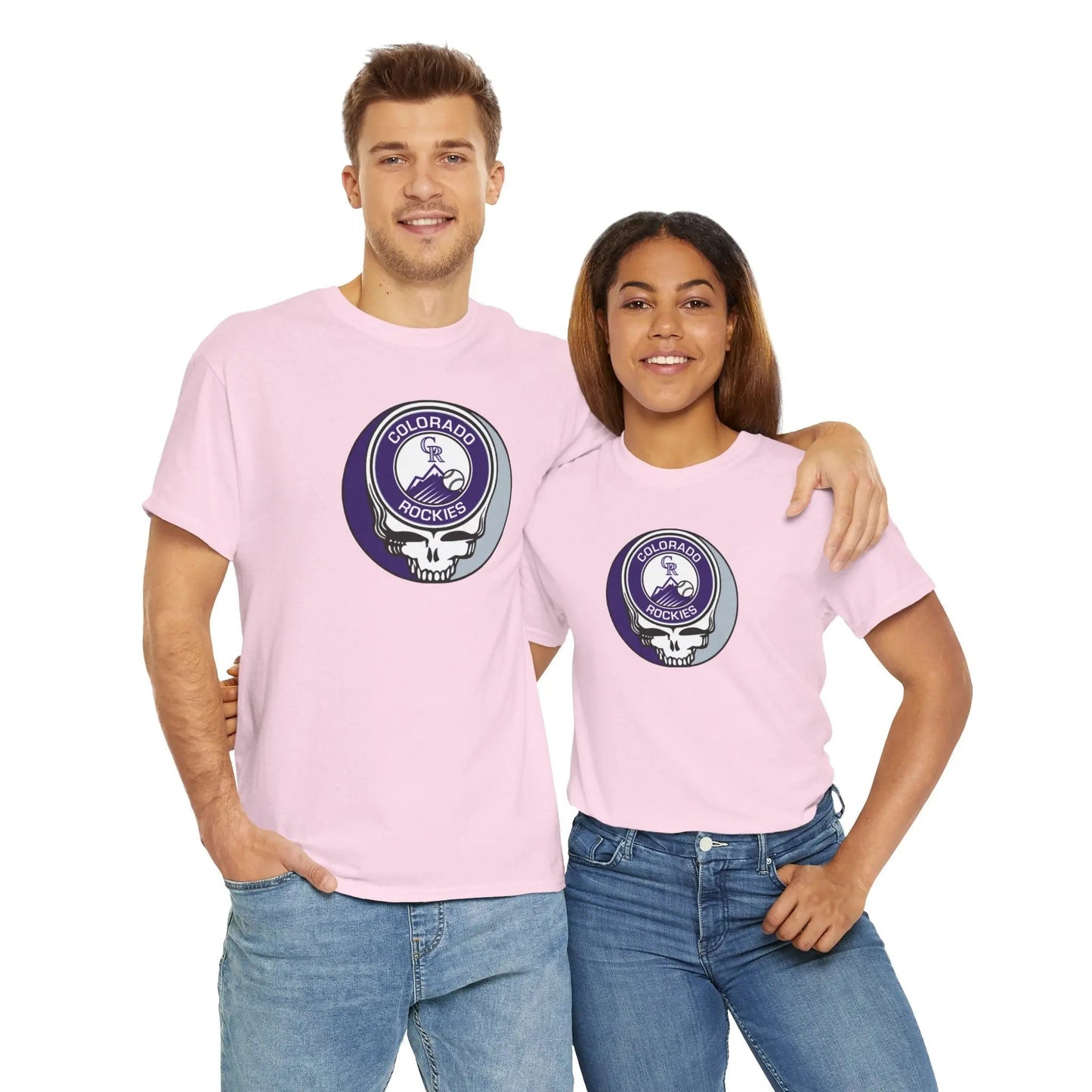 Colorado Rockies Grateful Dead Steal Your Face Baseball Tee