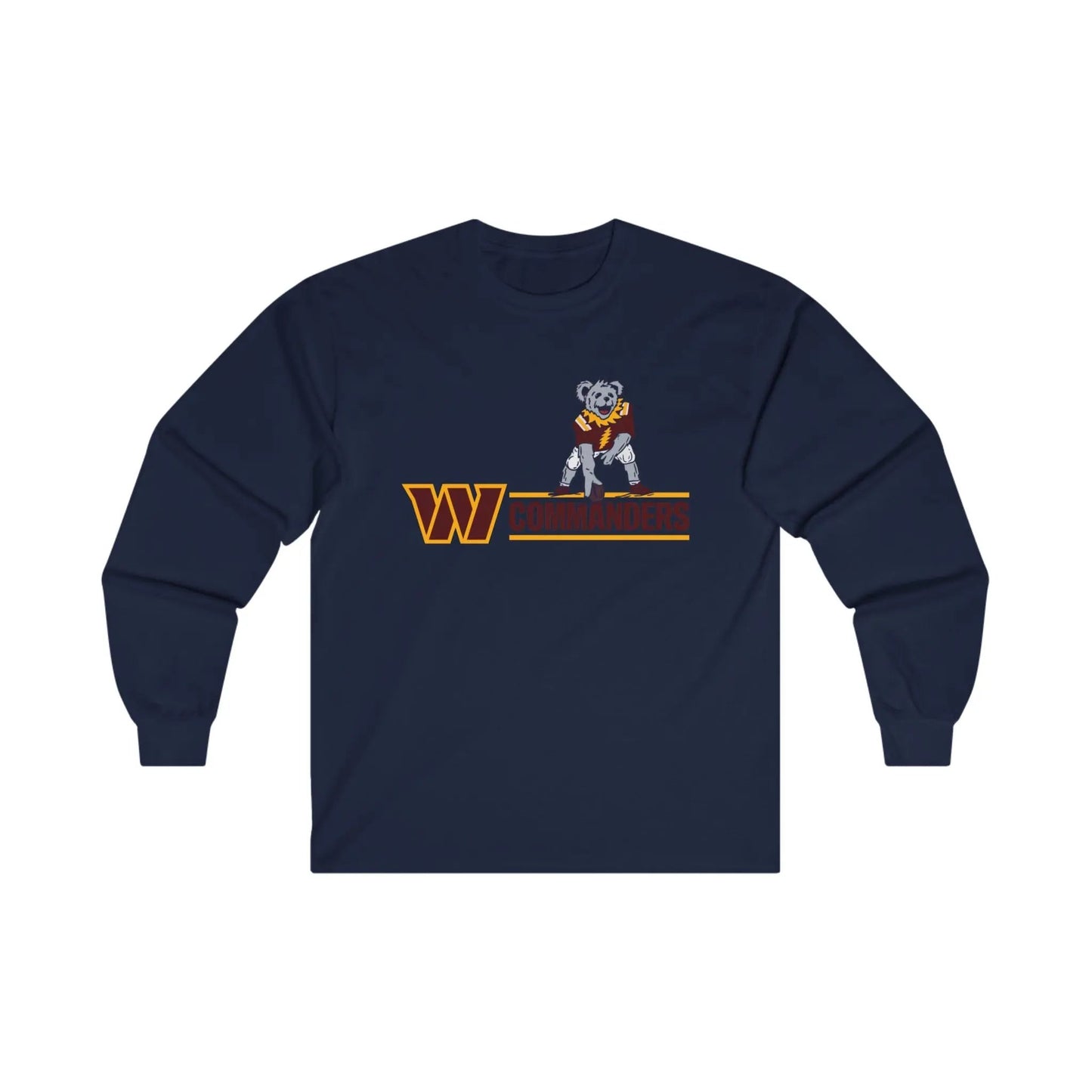 Washington Commanders Dancing Bear Long Sleeve Tee Ultra-Cotton The Gridiron Collection